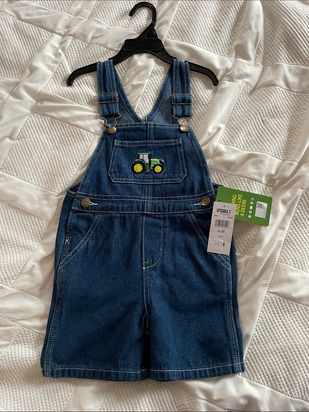 3T John Deere Overall Shorts